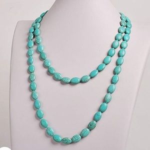 🆕 47” Turquoise beaded necklace